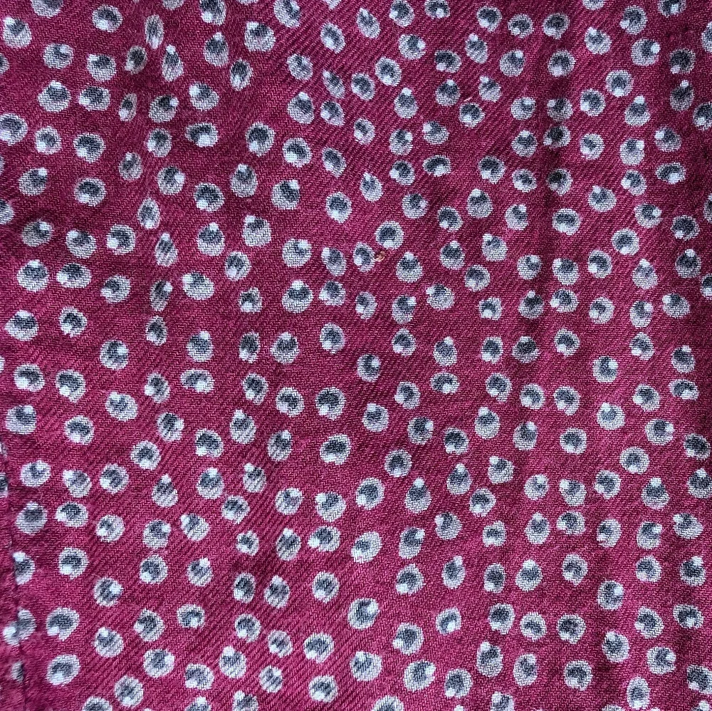 Monoprix Flannel Ruffle Dress In Maroon - Picture 3 of 9